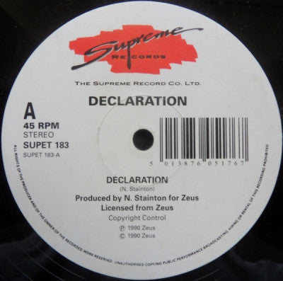 DECLARATION - Declaration