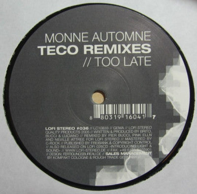MONNE AUTOMNE - Teco Remixes