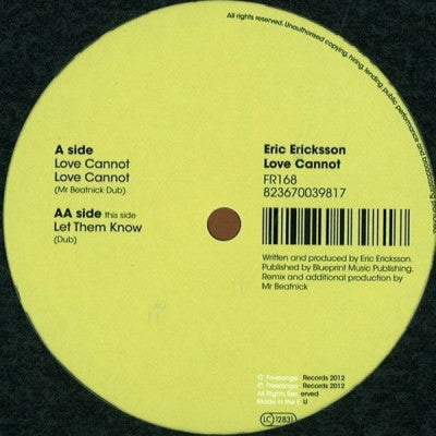 ERIC ERICKSSON - Love Cannot