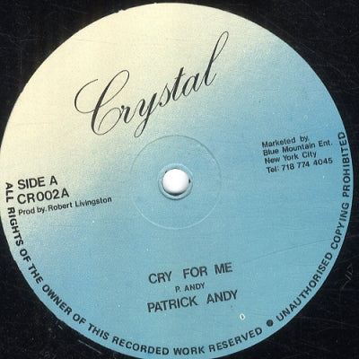 PATRICK ANDY / TOYAN - Cry For Me / Touch Up The Chart