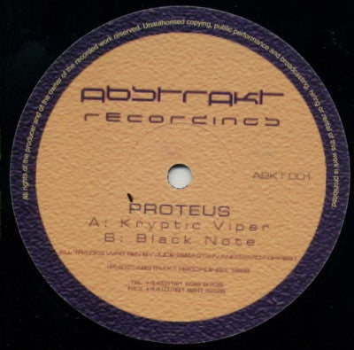 PROTEUS - Kryptic Viper / Black Note