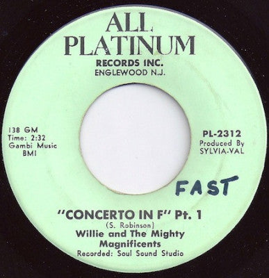 WILLIE AND THE MIGHTY MAGNIFICENTS - Concerto In F (Pt's. 1 & 2).