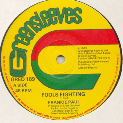 FRANKIE PAUL - Fools Fighting / Fighting Dub