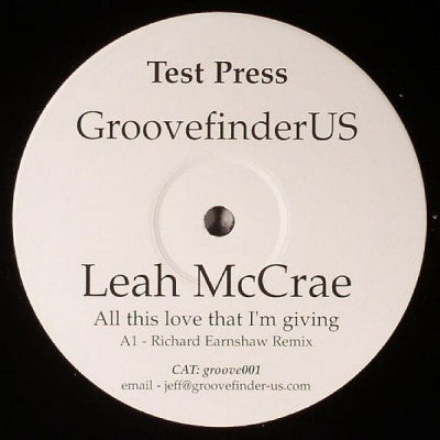 LEAH MCCRAE - All That Love That I'm Giving