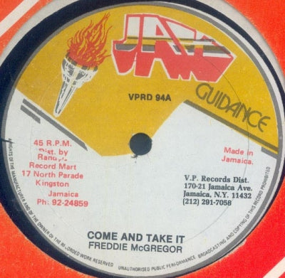 FREDDIE MCGREGOR / RANKING TOYAN - Come And Take It / Dread Locks Party