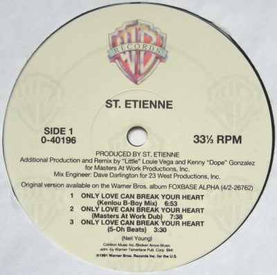 SAINT ETIENNE - Only Love Can Break Your Heart / Stoned To Say The Least