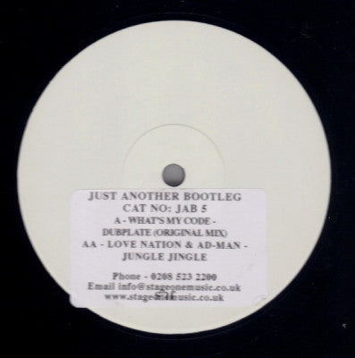 WOTS MY CODE / LOVE NATION & AD-MAN - Dubplate / Jungle Jingle