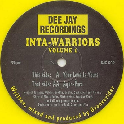 INTA-WARRIORS - Volume 1 - Your Love Is Yours / Aqua-Pura
