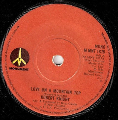ROBERT KNIGHT - Love On A Mountain Top