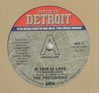 THE PRECISIONS - If This Is Love (I'd Rather Be Lonely)