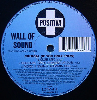 WALL OF SOUND FEATURING GERALD LETHAN - Critical
