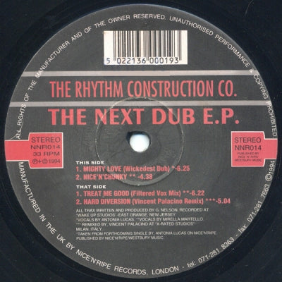 THE RHYTHM CONSTRUCTION CO. - The Next Dub E.P.