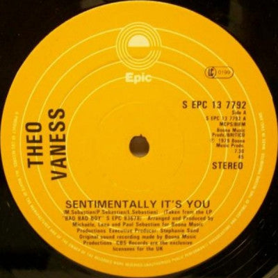 THEO VANESS - Sentimentally It's You