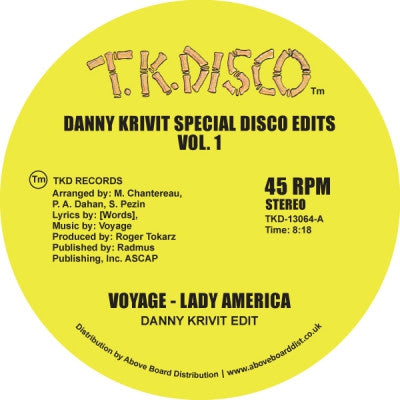 VOYAGE - Lady America / Point Zero... Danny Krivit Special Disco Edits Vol. 1