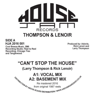 THOMPSON & LENOIR - Can't Stop The House