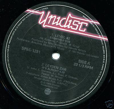 KEBEKELEKTRIK / LEVEL 42 / LEYDEN ZAR - War Dance / Magic Fly / Star Child / It's Alright
