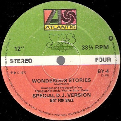 YES - Wonderous Stories / Parallels