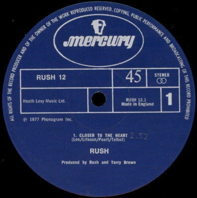 RUSH - Closer To The Heart