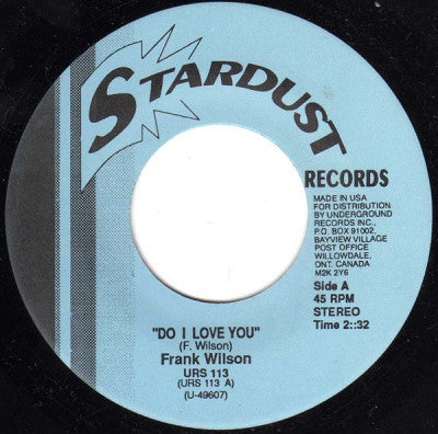 FRANK WILSON / CHRIS CLARK - Do I Love You / Do I Love You