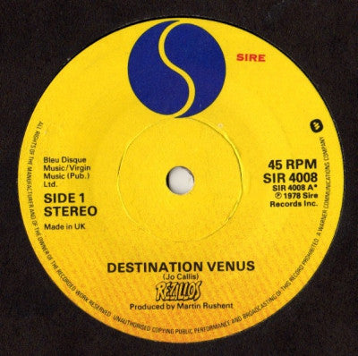THE REZILLOS - Destination Venus