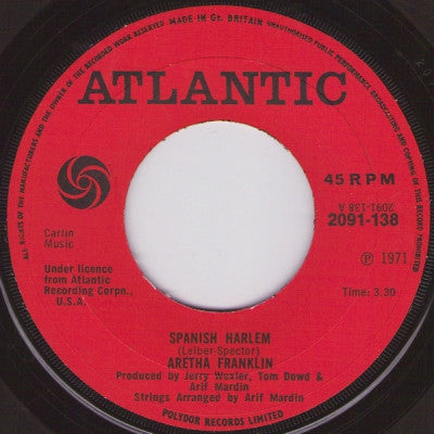 ARETHA FRANKLIN - Spanish Harlem / Lean On Me