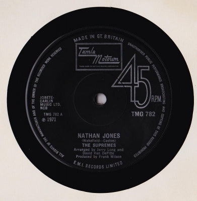 THE SUPREMES - Nathan Jones / Happy (Is A Bumpy Road).