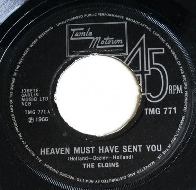 THE ELGINS - Heaven Must Have Sent You / Stay In My Lonely Arms