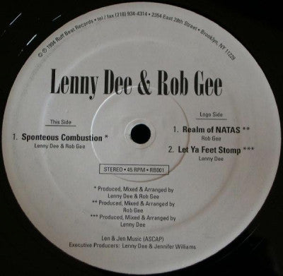 LENNY DEE & ROB GEE - Spontaneous Combustion