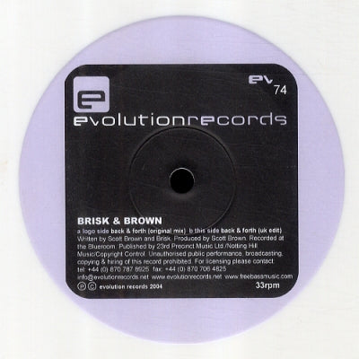 BRISK & BROWN - Back & Forth