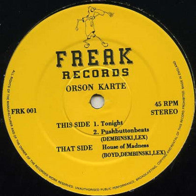 ORSON KARTE - Tonight