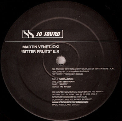 MARTIN VENETJOKI - Bitter Fruits E.P.