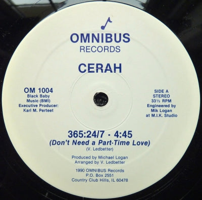 CERAH - 365:24/7 (Don't Need A Part Time Lover) / Fade Away