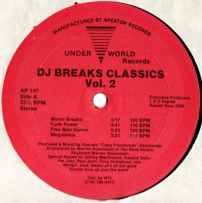 REYNALD "CRAZY FRENCHMAN" DESCHAMPS - DJ Breaks Classics Vol. 2