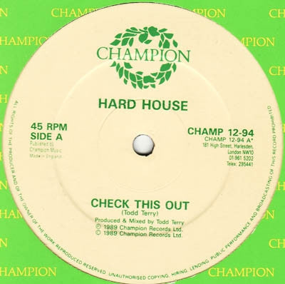 HARD HOUSE - Check This Out