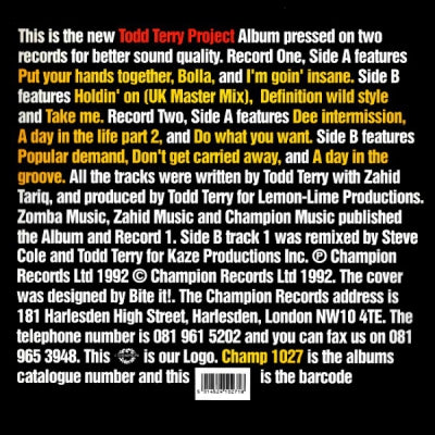 TODD TERRY PROJECT - Todd Terry Project Album