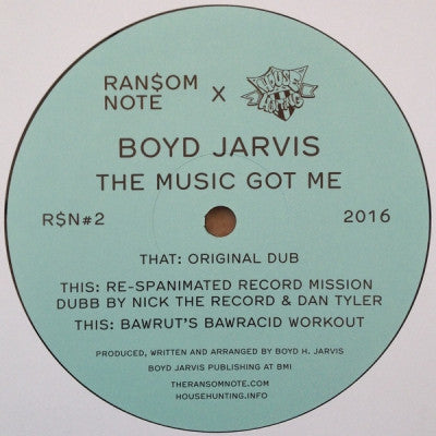 BOYD JARVIS - The Music Got Me