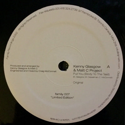 KENNY GLASGOW & MATT C PROJECT - Put Your (Body To The Test)