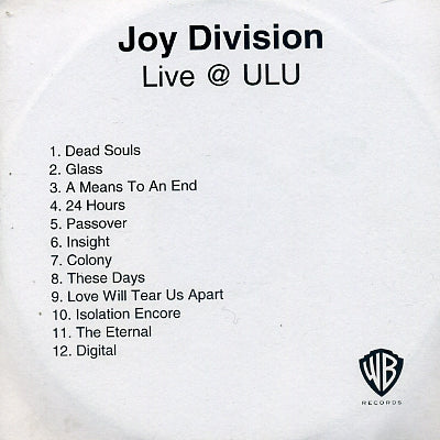 JOY DIVISION - Live At ULU
