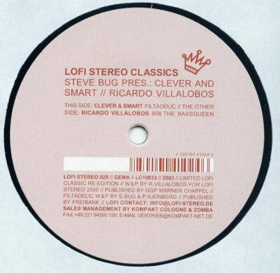 RICARDO VILLALOBOS / STEVE BUG PRES. CLEVER AND SMART - 808 The Bassqueen / Filtadelic