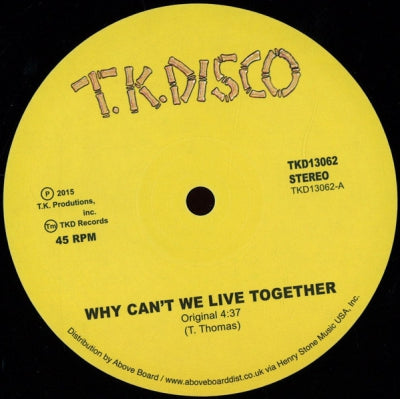 TIMMY THOMAS - Why Can't We Live Together