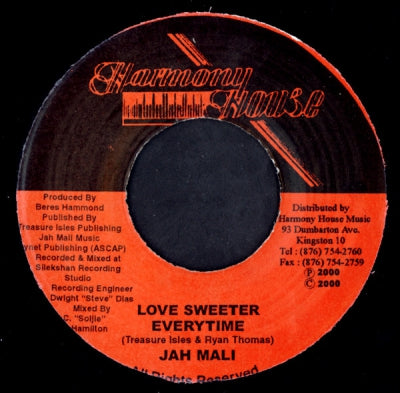 JAH MALI - Love Sweeter Everytime / Untitled
