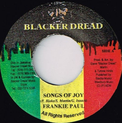 FRANKIE PAUL / FIRE HOUSE CREW - Songs Of Joy