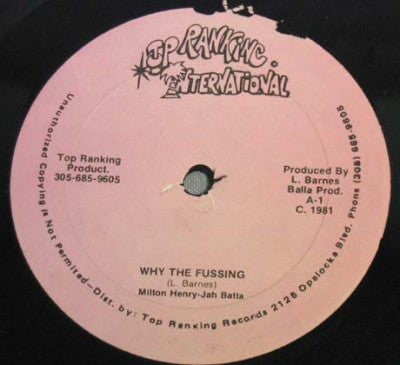 MILTON HENRY / JAH BATTA - Why The Fussing