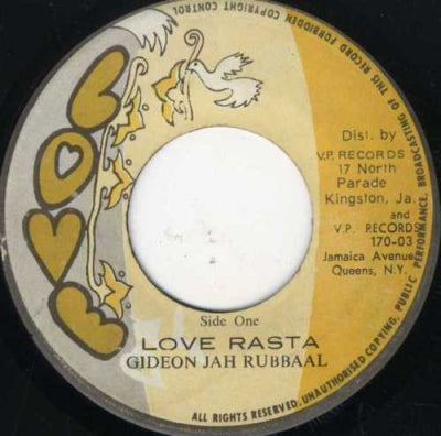 GIDDEON JAH RUBBAAL - Love Rasta / Rasta Version