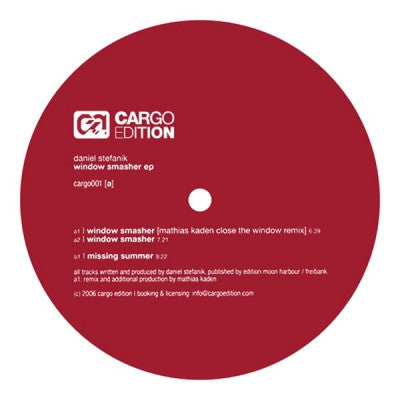DANIEL STEFANIK - Window Smasher EP