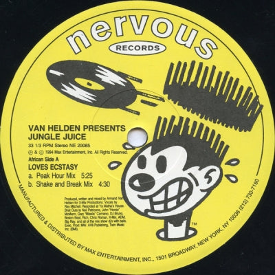 VAN HELDEN PRESENTS JUNGLE JUICE ‎ - Loves Ecstasy / Egyptian Magician