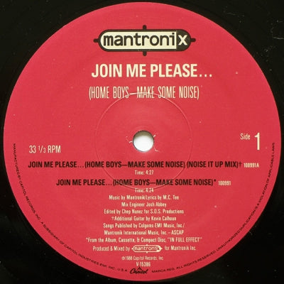 MANTRONIX - Join Me Please... (Home Boys - Make Some Noise) / Get Stupid (III) / King Of The Beats