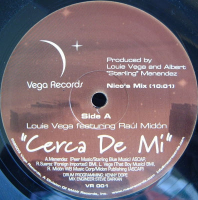 LOUIE VEGA FEATURING RAUL MIDON - Cerca De Mi