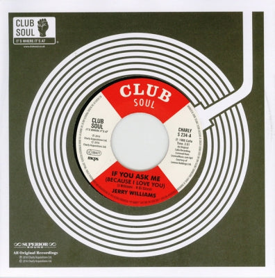 JERRY WILLIAMS - If You Ask Me (Because I Love You) / Just What Do You Plan To Do About It