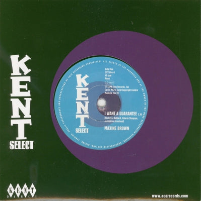 MAXINE BROWN / SONNY TURNER & SOUND LIMITED - I Want A Guarantee / Now That You're Gone